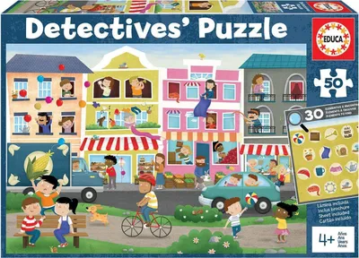 Produktbild von EDUCA Detektiv-Puzzle Stadt 50 Teile