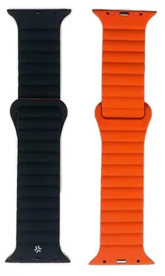 Productafbeelding van Celly WBANDMAGBKOR, Horlogebandje, geschikt voor Apple Watch 42 mm, Watch 44 mm, Watch 45 mm, siliconen, 20 mm, 220 mm