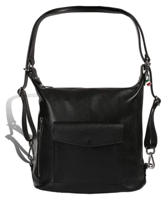 Immagine prodotto di Zaino da donna Florence in vera pelle, borsa/zaino nero D2ORF103S1