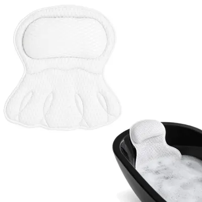 Obrázek produktu pro Polštářek do vany – Ergonomický polštář do vany s přísavkami pro hlavu a krk – pro relaxaci při koupání