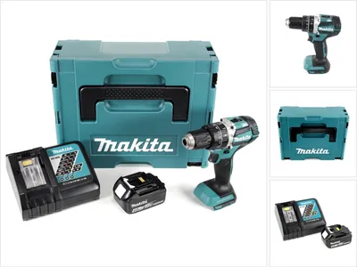 Produktbild von Makita DHP 484 RM1J 18V Brushless Li-Ion Akku Schlagbohrschrauber im Makpac inkl. 1x BL 1840 B 4,0 Ah Akku und DC18RC Ladegerät