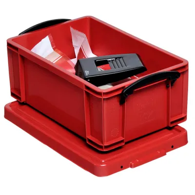 Produktbild von Really Useful Box Aufbewahrungsbox 9,0 l rot 39,5 x 25,5 x 15,5 cm
