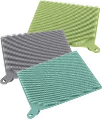 Produktbild von CLEANmaxx 3x Reinigungspad Reinigungsschwamm Spülschwamm Fusselbürste Silikon