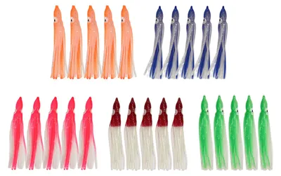 Produktbild von 25 Stück Angelköder, lebendiges Design, Silikonmaterial, bissfest, leuchtend, für Lachs, 9 cm