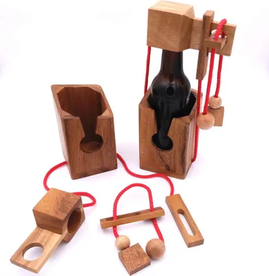 Produktbild von Flaschentresor – edler Tresor aus Holz für Bierflaschen 0,33 l als kreative Geschenkverpackung