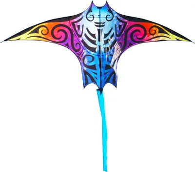 Produktbild von Einleiner Drachen HQ Manta Kite Tribal Flame 106347 Regenbogen 320 x 130 cm