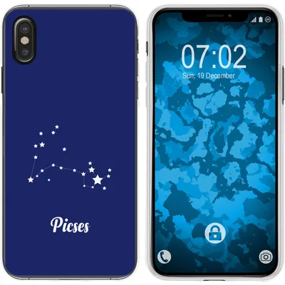 Produktbild von PhoneNatic Case kompatibel mit Apple iPhone Xs Max Silikon-Hülle SternzeichenPisces M1