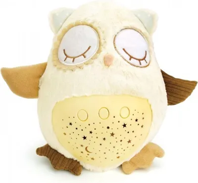 Image de Peluche hibou Sleepy Owl 25 cm à piles avec son et lumière