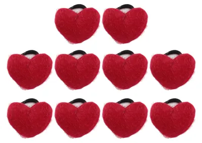 Produktbild von 10 Stück Handgelenk-Nadelkissen, weich, elastisch, herzförmig, tragbar, zum Nähen, Quilten, Handarbeiten, Rot