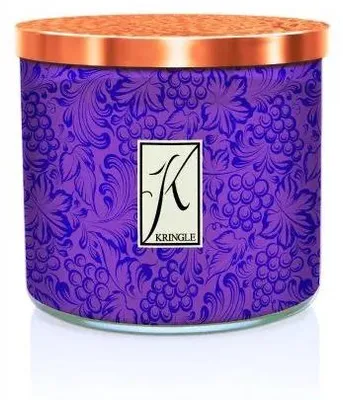 Productafbeelding van Kringle Candle TUMBLER Vineyard Harvest, geurkaars met 3 lontjes (411g)