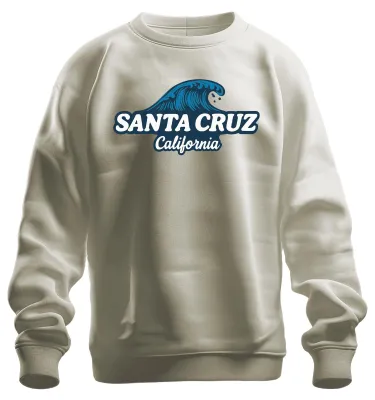 Produktbild von Santa Cruz California Surfen Welle Strand Küste Surfer Sweatshirt Pullover, Natur, L
