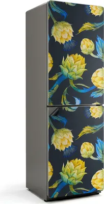 Zdjęcie produktu dla Malowniczy kwiatowy wzór - Magnetyczna osłona lodówki - Magnetyczna folia dekoracyjna do kuchni - Magnetyczna dekoracja lodówki - Samoprzylepna tablica magnetyczna - Folia magnetyczna na drzwi lodówki - 60x190 cm