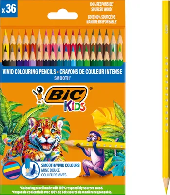 Image de Crayons de couleur 36 Couleurs Eco Smooth Bic
