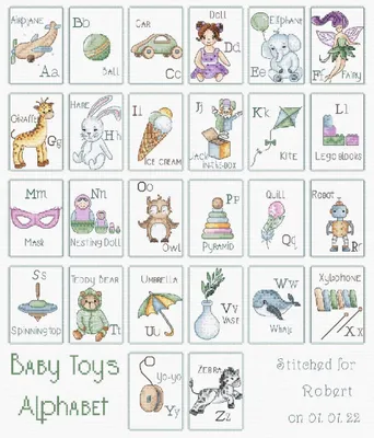 Produktbild von Letistitch Kreuzstich Set "Alphabet", Zählmuster, 38x33cm