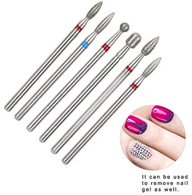 6-teiliges Nagelschleifset für Maniküre und Pediküre - Professionelle Nagelfräszubehör