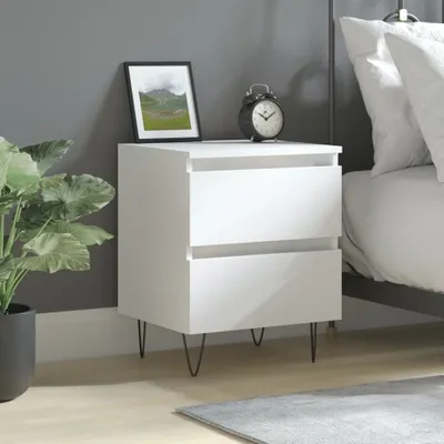 Obrázek produktu pro vidaXL Noční stolek bílý 40x35x50 cm Dřevěný materiál