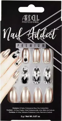Immagine prodotto di Ardell | 28 Tips - Unghie artificiali - |Beige, Brown| - Taglia L - Tips - Colla per unghie - Champagne Ice - Set completo