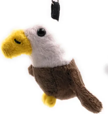 Produktbild von Onwomania Plüsch / Kuschel / Stoff Tier Schlüsselanhänger Weißkopfseeadler Geier Vogel 19 cm