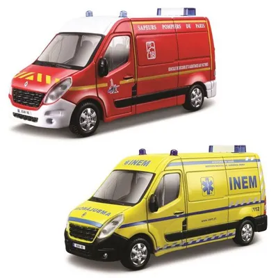 Produktbild von Renault Master Feuerwehr-Krankenwagen 1:50 Bburago 32008