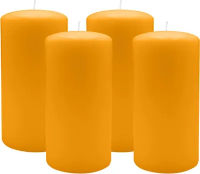 Produktbild von 4er Set Adventskranzkerzen Honig Ø 80 x 150 mm