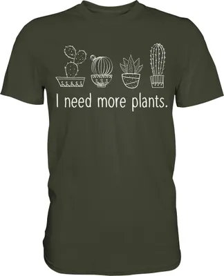 Produktbild von Kaktus Sammler Sukkulenten Pflanzen Kakteen T-Shirt – Urban Khaki / L