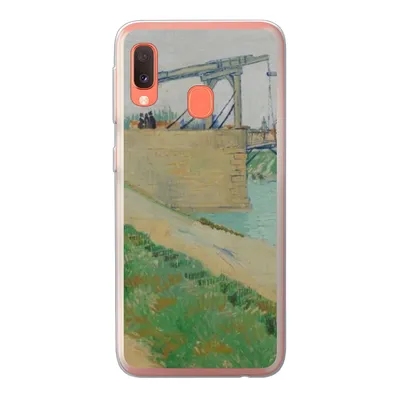 Produktbild von MuchoWow® Handyhülle Schutzhülle Hülle für Samsung Galaxy A20e Die Brücke von Langlois - Vincent van Gogh Silikon Softcase Handy Hülle - Abdeckung