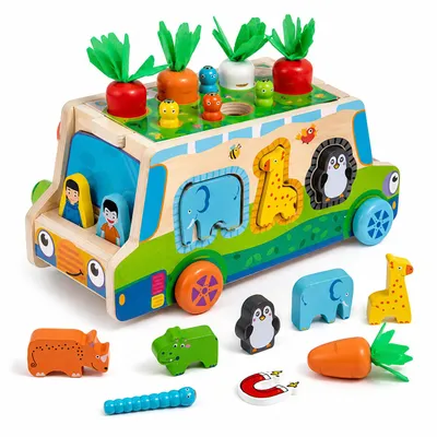 Produktbild von Montessori Holzspielzeug, Motorikspielzeug als Geschenk für Kinder, KI-generiertes Bild