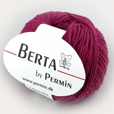 Image de Berta by Permin – Fil à tricoter en laine et coton Oeko-Tex (12 lilas)