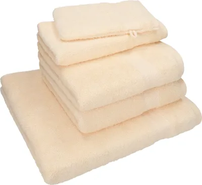 Produktbild von Betz 5-tlg. Handtuch - Set NICE Pack 100% Baumwolle 1 Duschtuch 2 Handtücher 1 Gästetuch 1 Waschhandschuh farbe - beige