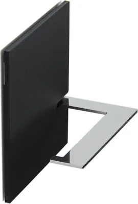 Produktbild von WC-Rollenhalter aus Edelstahl und Acryl zum Kleben OHNE BOHREN -schwarz  eckig-