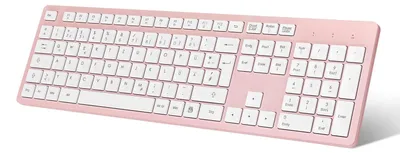 Obrázek produktu pro Bezdrátová klávesnice K780, rozložení QWERTZ, německá, 2400 MHz, USB, multimediální tlačítka, tichá, pro PC, notebook, Windows, růžová
