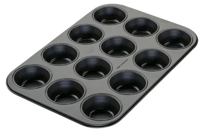 Obrázok produktu pre Forma na muffiny Dr. Oetker Classic 12 z oceľového plechu Ideálna na chutné muffiny, nepriľnavý povrch, 383 x 263 x 30 mm