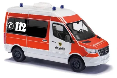 Produktbild von Busch 54060- H0 - Mercedes-Benz Sprinter kurzer Radstand/Hochdach, Rettungsdiens