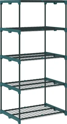 Immagine prodotto di Portapiante a 5 Livelli Aperti 67x49x138 cm in Acciaio e Plastica Verde Scuro