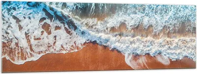 Produktbild von Bilder auf glas - Einteilig - Sand Wasser Strand - 160x50cm - Glasbilder - Wandbilder - Bilder - zum Aufhängen bereit - Wanddekoration aus Glas - Glas Bilder - Wandbild auf Glas - GAB160x50-5021