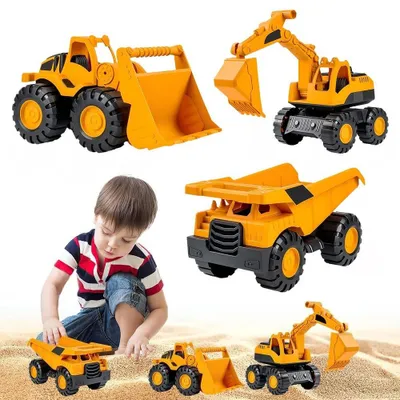 Produktbild von Bagger Spielzeug Sandspielzeug Bagger Sandkasten Sandspielzeug Auto Mini-Crew Kipplaster Sandbagger Baufahrzeug Sandbagger Radlader Sandspielzeugs
