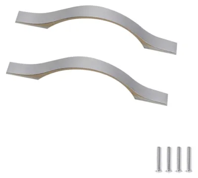 Image de 2 poignées de meubles - Alliage d'aluminium - 96 mm