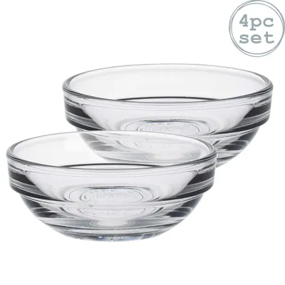 Immagine prodotto di Duralex Lys Ciotole impilabili in vetro per la cucina, per montare - 6 cm (2" ) - Confezione da 4