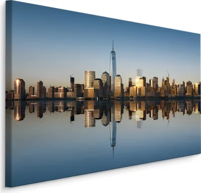 Produktbild von Fabelhafte Canvas LEINWAND BILDER 90x60 cm XXL Kunstdruck Stadt Architektur Geometrie