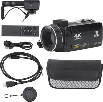 Produktbild von 4K Ultra HD Digital Camcorder WiFi 3 Zoll IPS Color Touch Display 18x Zoom PC -Kamera Videoaufzeichnung Fotografie tragbarer DV