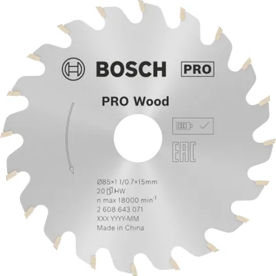Productafbeelding van PRO Wood zaagblad voor cirkelzaag, 85 x 1,1 x 15 mm
