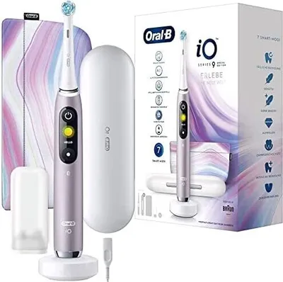 Produktbild von Oral B IO Series 9 Special Edition ROSE Quartz Bluetooth ZahnbÃ1/4rste, Timer, Ladestandsanzeige