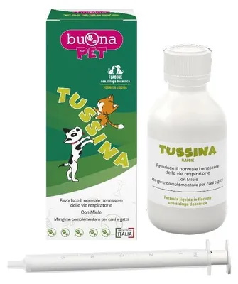 Immagine prodotto di Tussina Flacone Cani E Gatti Con Siringa Dosatrice 100 G Buonapet