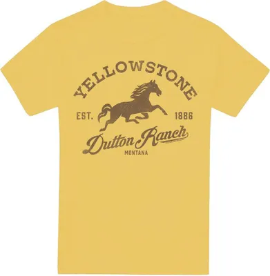 Image de Yellowstone - T-shirt "Dutton Ranch" pour homme TV14876 (XXL) (Jaune banane)