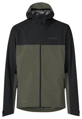 Produktbild von VAUDE Moab Regenjacke Herren – Wasserdicht, Winddicht & Atmungsaktiv, Fahrrad Regenjacke mit 2,5-Lagen Membran, Fahrradjacke mit Unterarmventilation, khaki uni,S