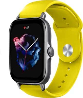 Produktbild von Strap-it Amazfit GTS 3 Sportarmband (Gelb)
