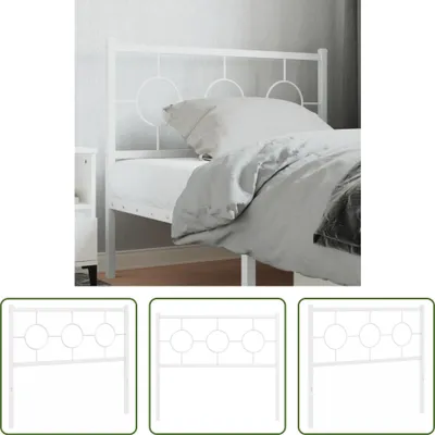 Obrázek produktu pro The Living Store Čelo postele kovové bílé 100 cm