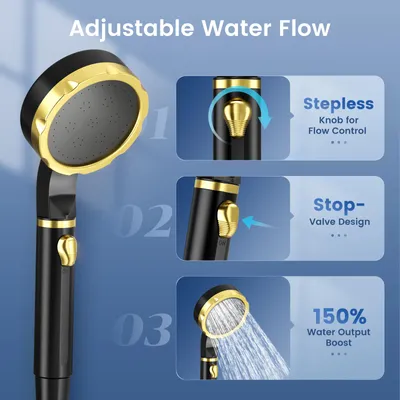 Produktbild von Tragbare Campingdusche - Duschset für Camping - Wiederaufladbare Pumpe - 6000 mAh - Faltbarer 20-l-Wasserbeutel - Für Reisen, Garten und Autowäsche