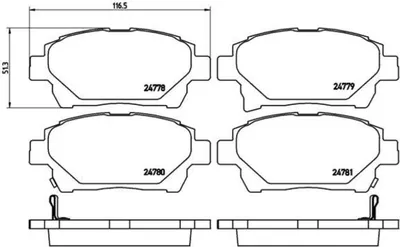 Produktbild von Brembo Bremsbelagsatz, Scheibenbremse Vorderachse P 83 097