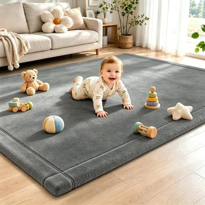 Immagine prodotto di Elzusha - Tappetino da gioco grande, dimensioni 150 x 200 cm, per bambini